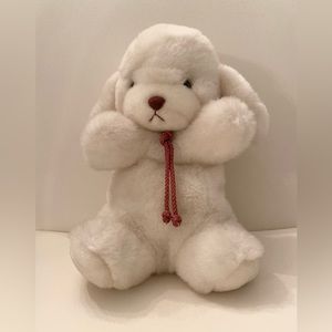 Vintage 1982 GUND smooch puppy plush toy with rattle tail